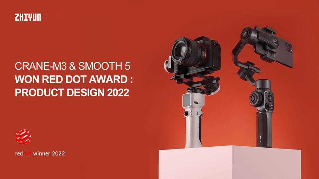 ZHIYUN SMOOTH 5 and CRANE M3 Crowned Red Dot Award Product Design 2022 Winners