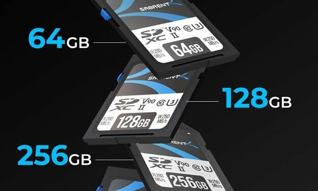 Sabrent releases its new SD-TL90 V90 SD Cards, available in 64GB, 128GB, 256GB, and the first-ever 512GB capacity in V90 speeds