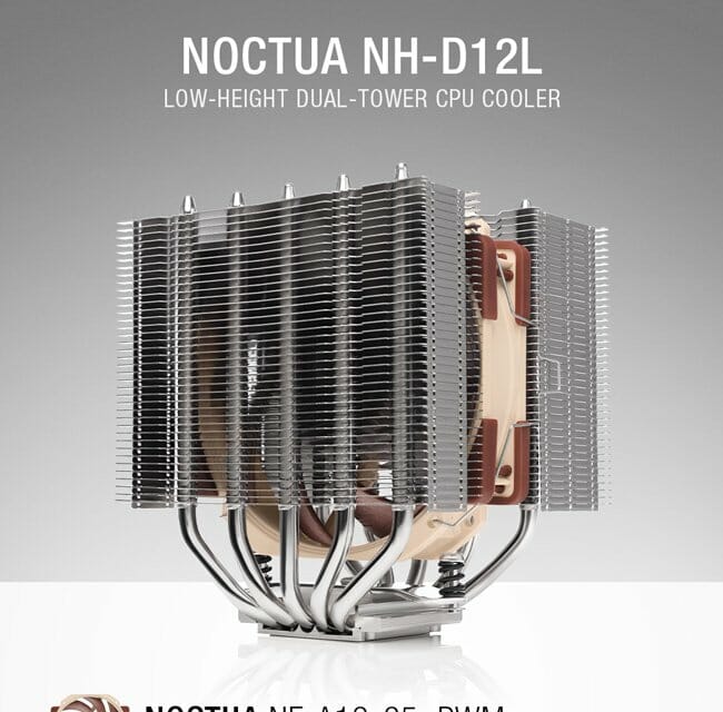 Noctua presents NH-D12L low-height 120mm dual tower CPU cooler