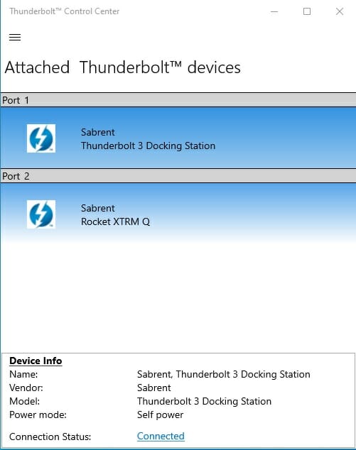 Sabrent Thunderbolt 3 Docking Station with Charging (DS-TH3C) Review 18 Control Panel 1