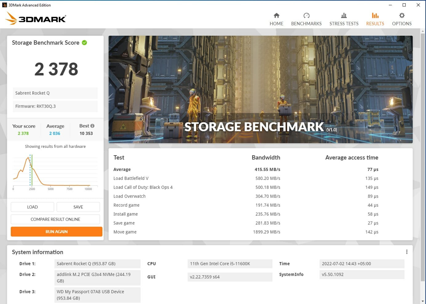 3DMARK Storage