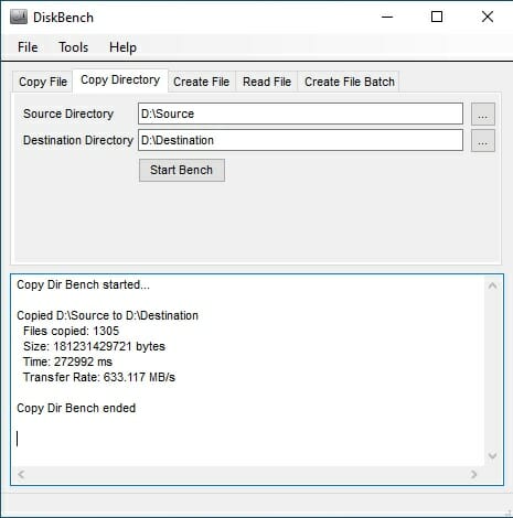 DiskBench Copy Dir
