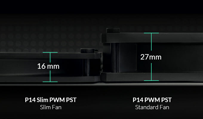 P14 Slim PWM PST height comparison EN