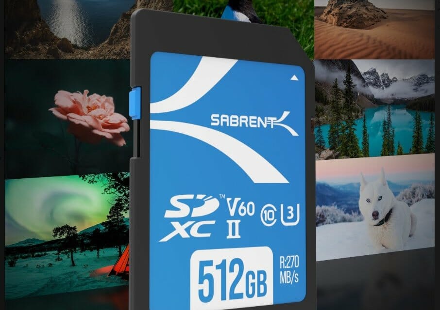 Sabrent releases its new line of V60 UHS-II SD Memory Cards, rated at 270 MB/s