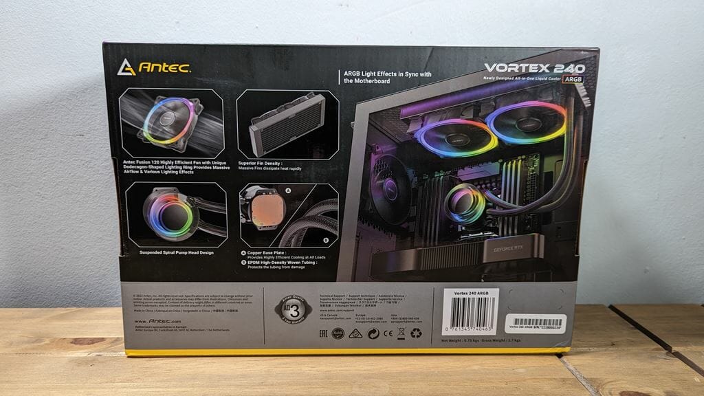 Antec Vortex 240 ARGB CPU Cooler2