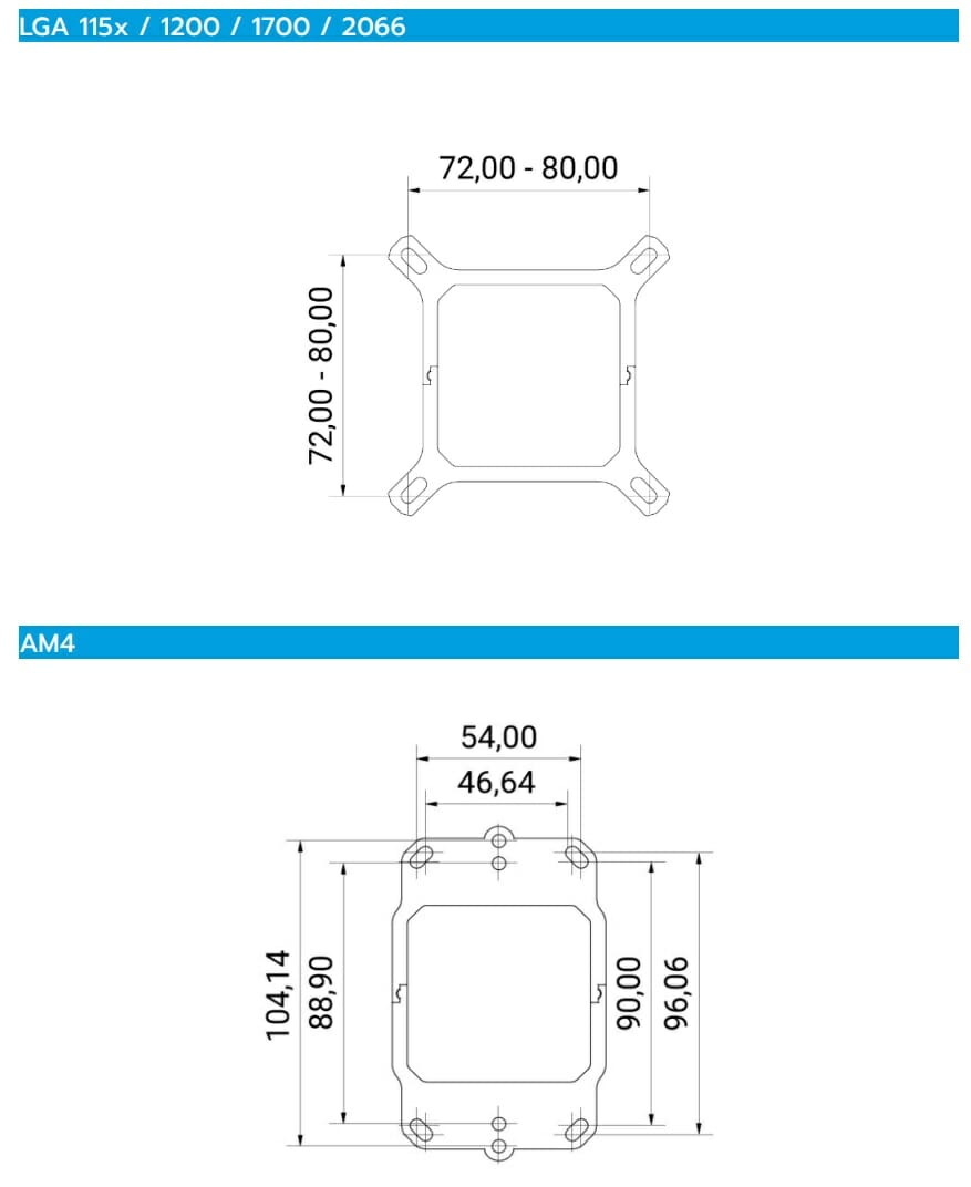 Mounting Brackets Dimension