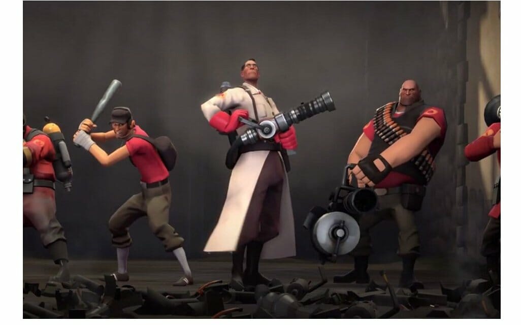 What are the in-game items in Team Fortress 2