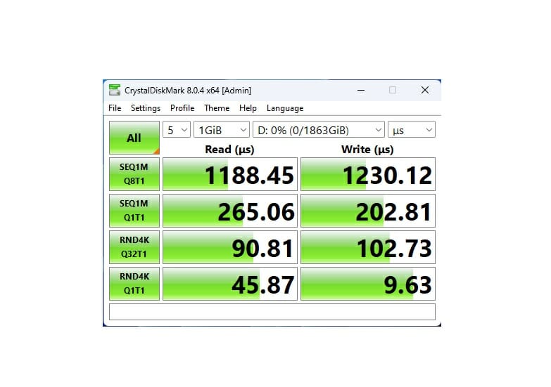 Sabrent Rocket 4 Plus G 2TB CrystalDiskMark sec