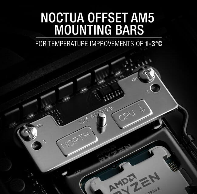 Noctua releases offset mounting for improved cooling performance on AMD AM5 processors