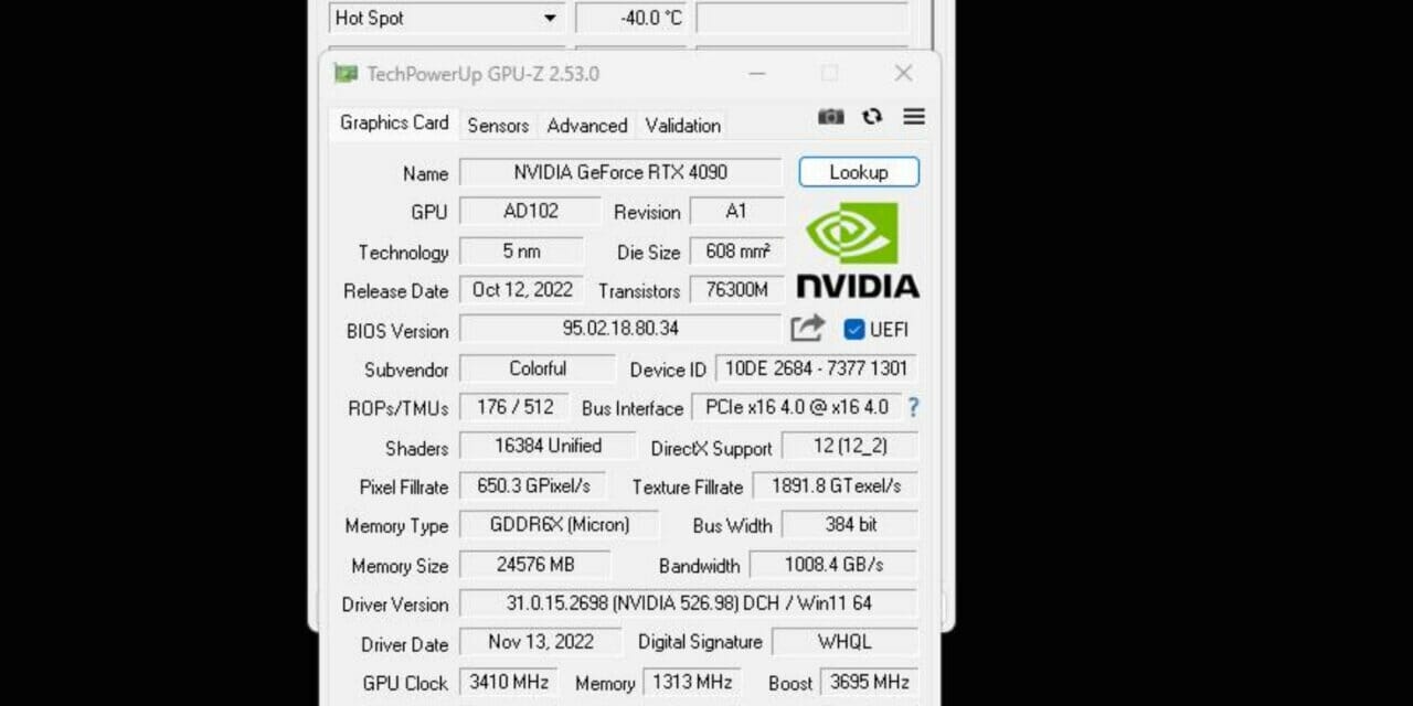 CENS Breaks 4GHz with Colorful 4090 iGAME LAB