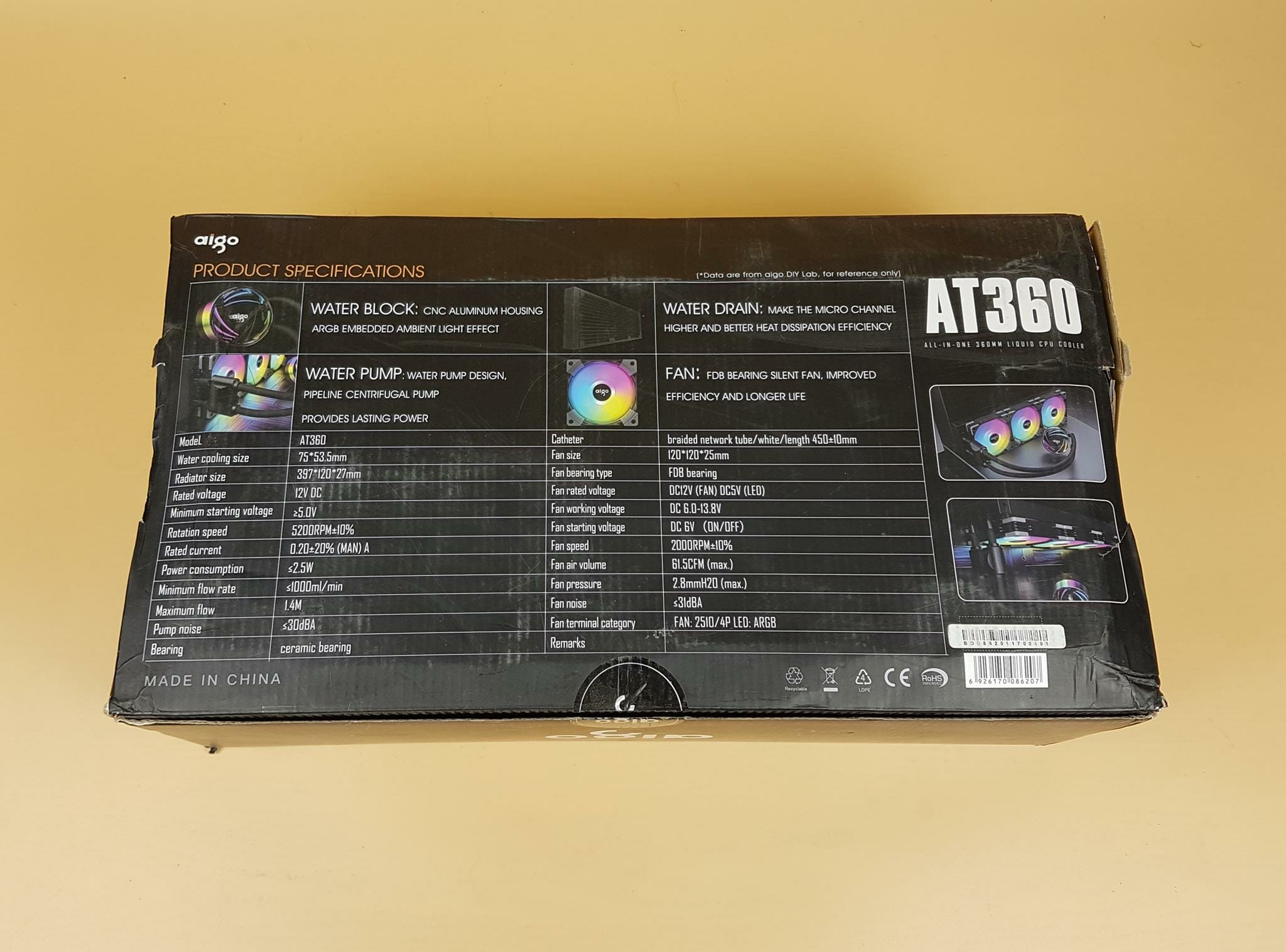 AIGO AT360 Black Packing Box 2
