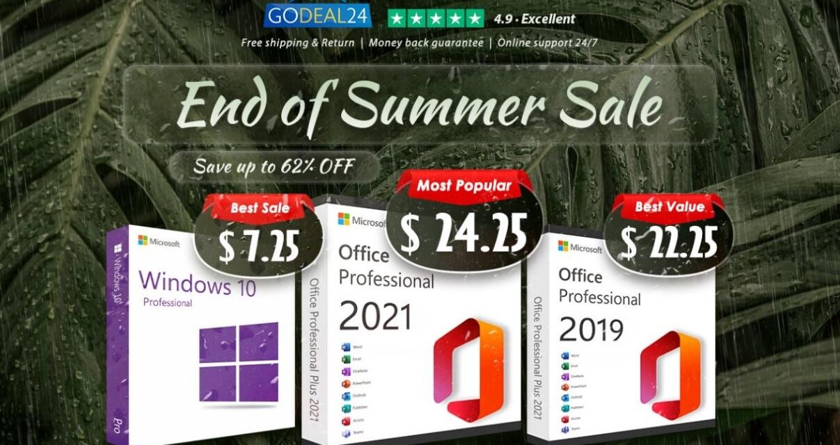 Godeal 24 – A place only sells genuine software keys. Office 2021 for $24.25 and Windows 10 for $7.25.