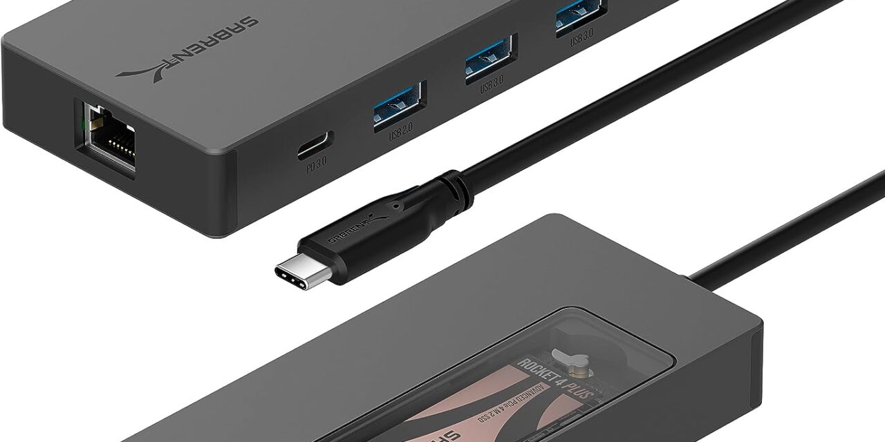 SABRENT Introduces USB-C Hub, 6-Port Dock with M.2 SSD Slot, 90W PD3.0, 1 USB 2.0 & 2 USB 3.0 Type-A Ports, HDMI 2.0 4K@60Hz, RJ45 1GbE Port (HB-6PNV)