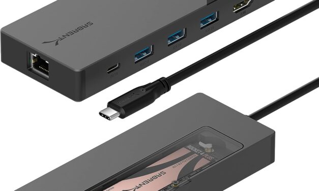 SABRENT Introduces USB-C Hub, 6-Port Dock with M.2 SSD Slot, 90W PD3.0, 1 USB 2.0 & 2 USB 3.0 Type-A Ports, HDMI 2.0 4K@60Hz, RJ45 1GbE Port (HB-6PNV)