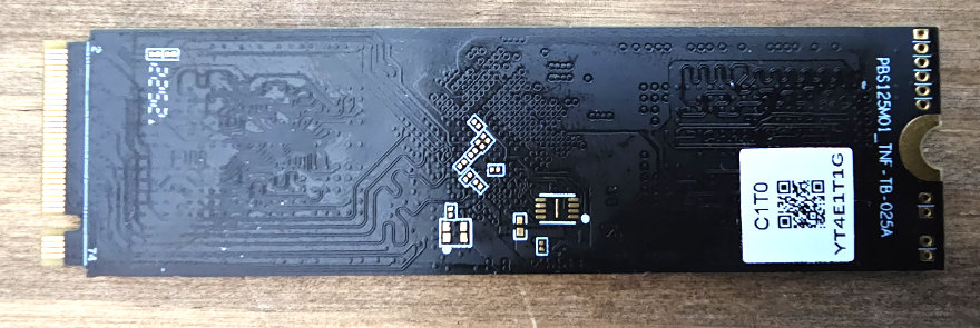 Netac NV5000 NVMe 1TB SSD backside