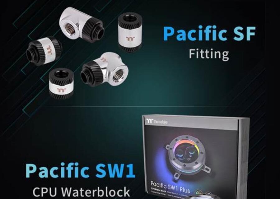 Thermaltake Launches the Pacific SW1 Plus CPU Water Block & Pacific SF Fittings — Silver Black