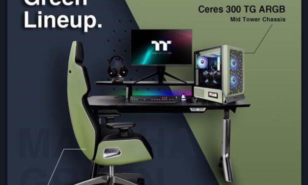 Thermaltake Reveals Matcha Green Lineup: Ceres 300 TG ARGB Mid Tower Chassis & ARGENT E700 Real Leather Gaming Chair