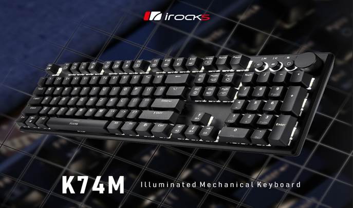 iRocks Launches K74M Mechanical Keyboard with Backlight and Hot-Swappable Switches