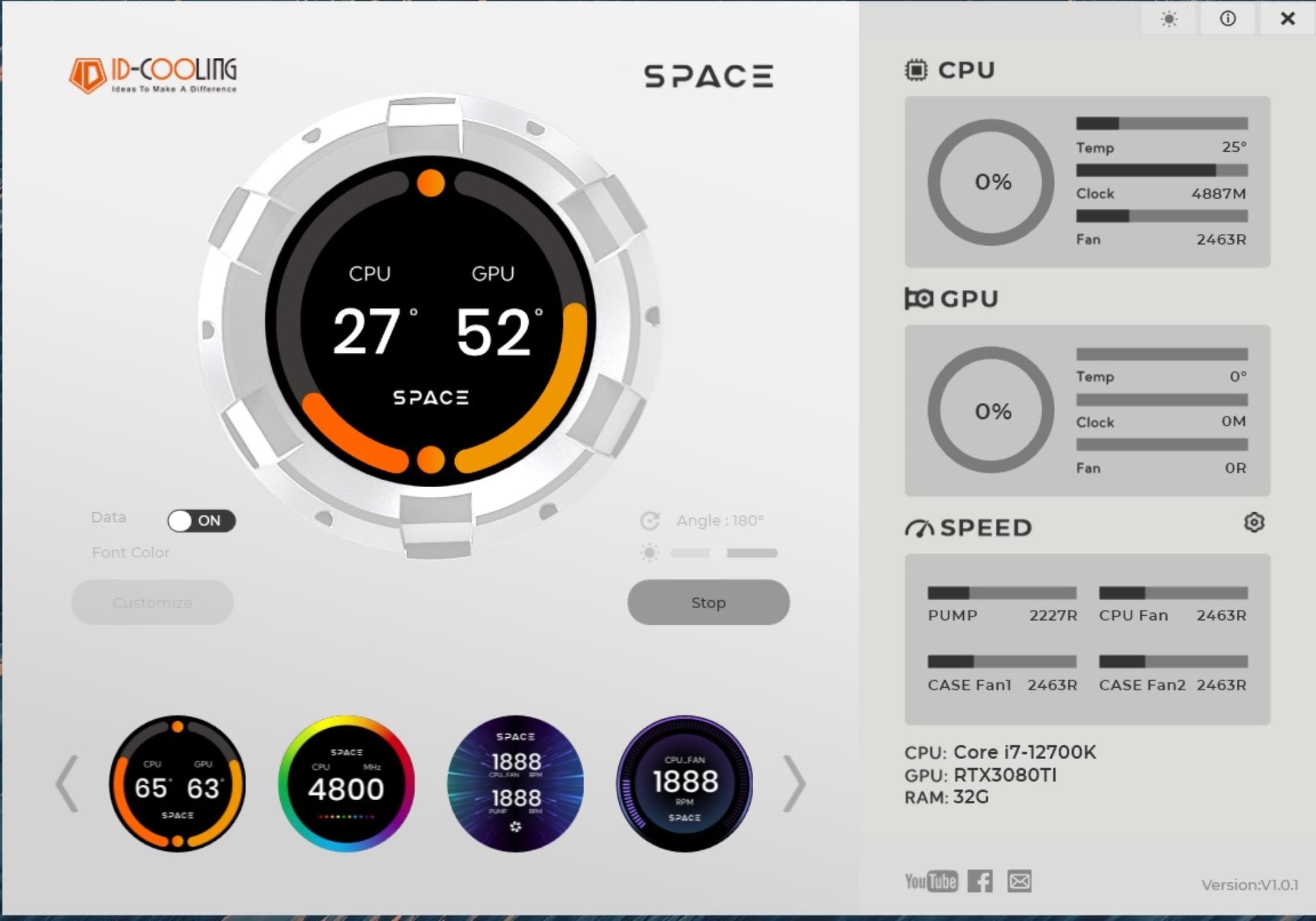 ID COOLING Space SL360 ID COOLING Software 2