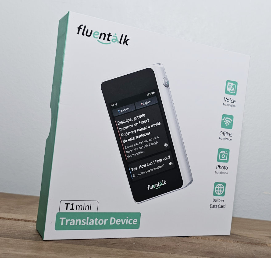 fluentalk portable translator t1 mini box front