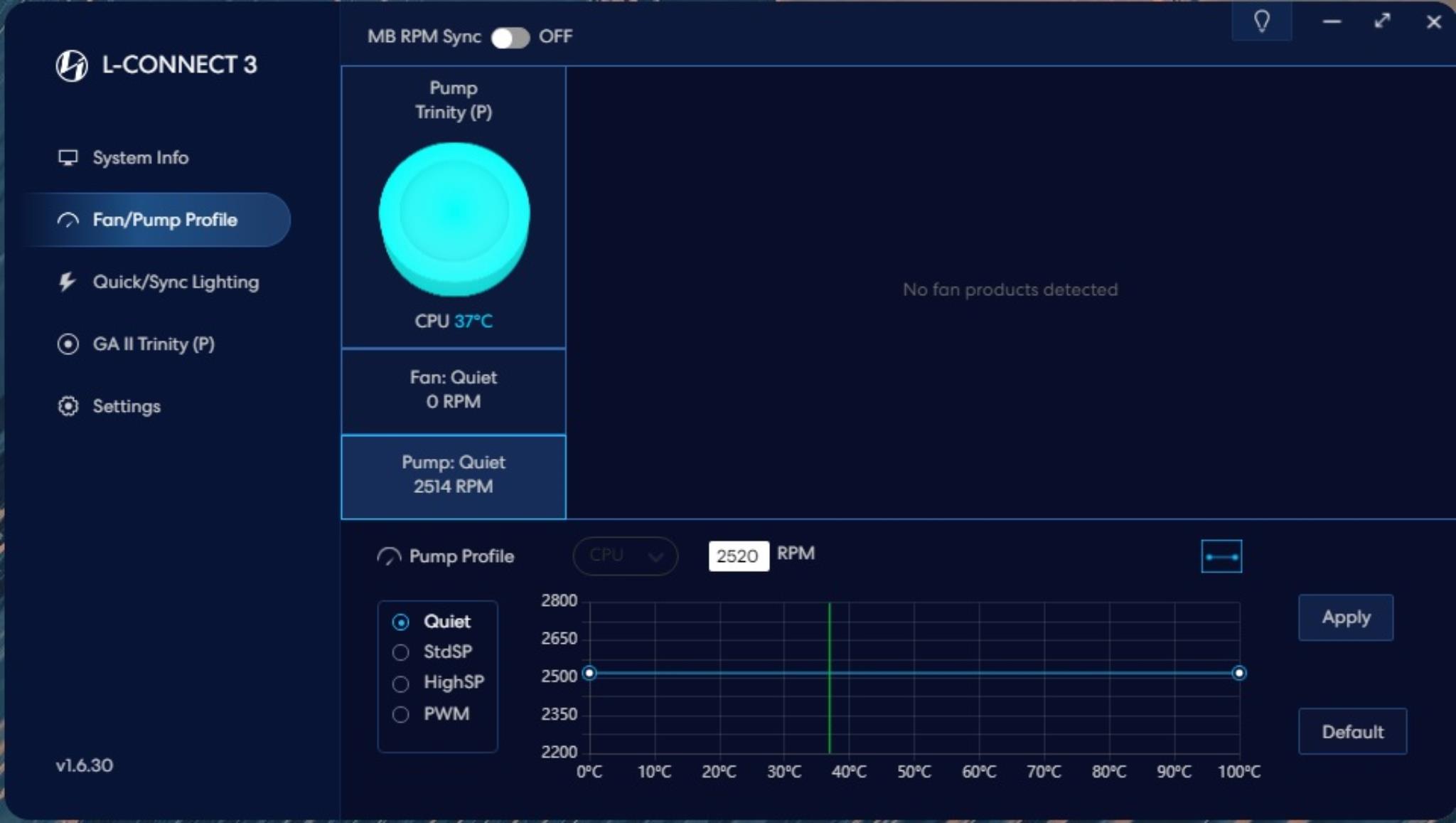 Lian Li GALAHAD II Trinity Performance 360 White Review 51 Lian Li GA II Trinity Performance 360 Software 3