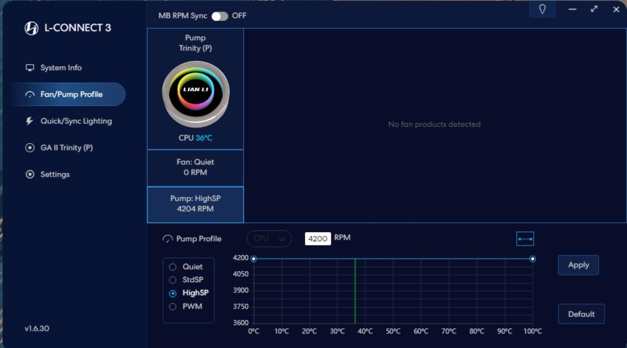 Lian Li GALAHAD II Trinity Performance 360 White Review 55 Lian Li GA II Trinity Performance 360 Software 7