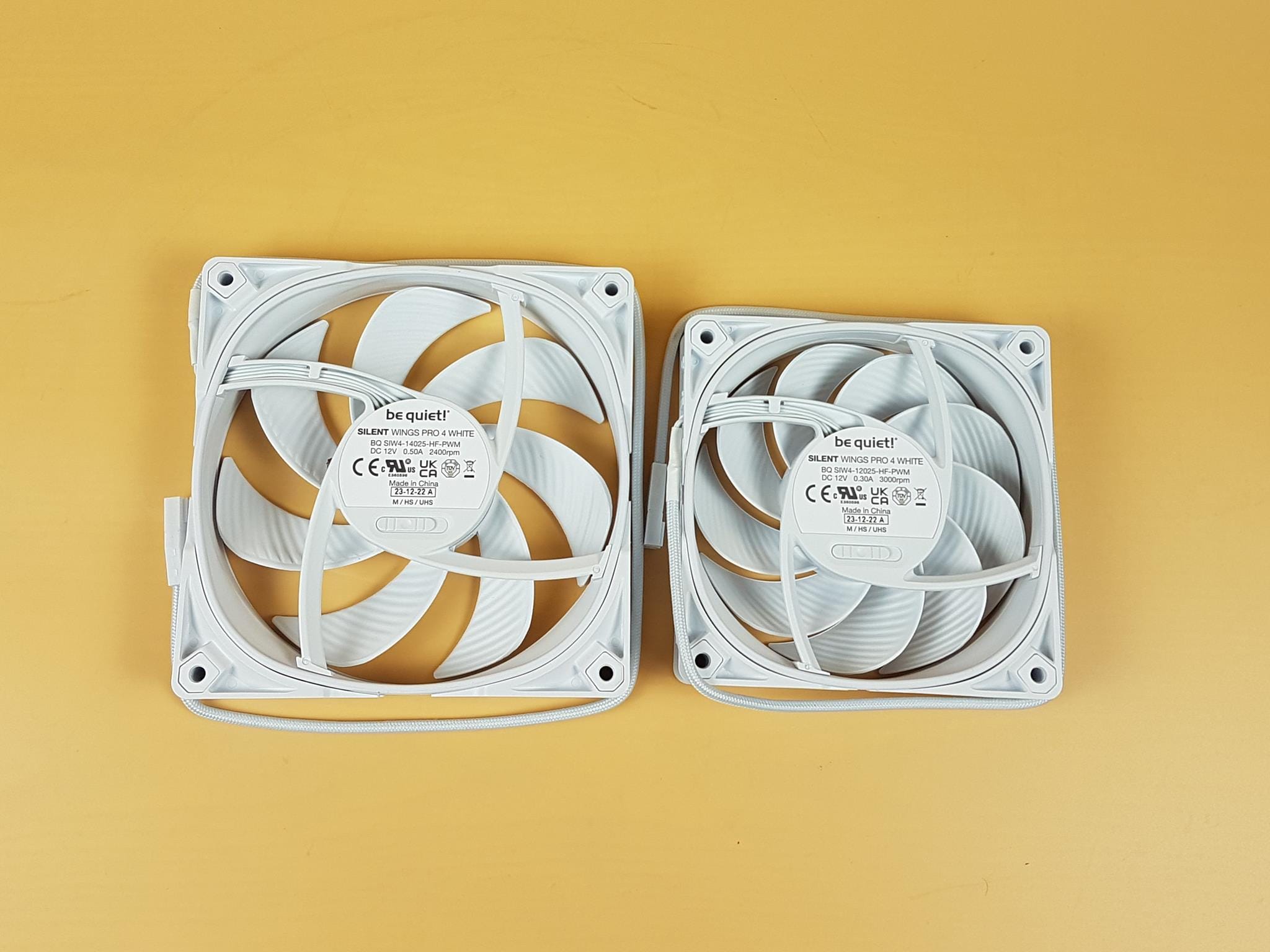 Be Quiet Silent Wings Pro 4 140mm PWM White Fans Back View