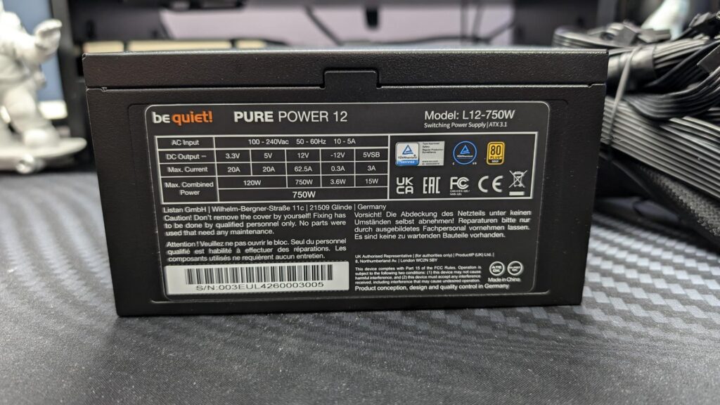 be quiet! Pure Power 12 750W PSU Overview 4 be quiet pure power 12 750w overview label