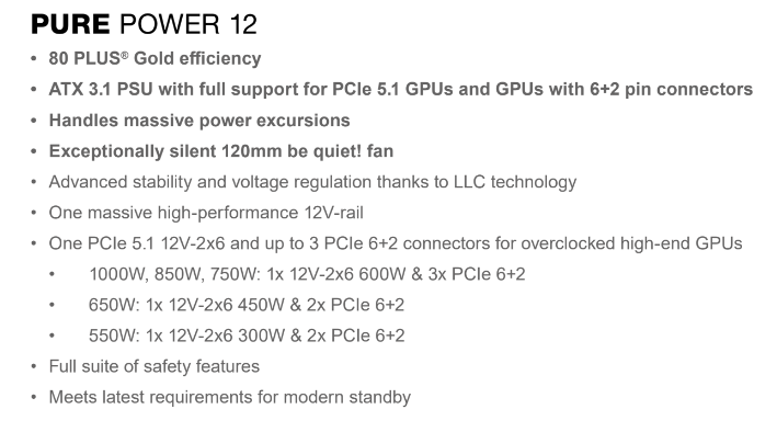 be quiet! Pure Power 12 750W PSU Overview 2 image 6