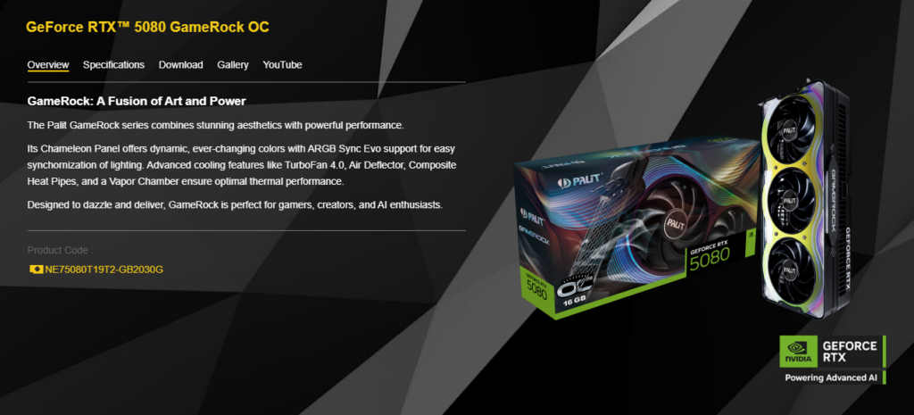 Palit GamingPro RTX 50 Series Graphics Cards Unveils with Customizable Covers 2 Palit GamingPro RTX 50 Series