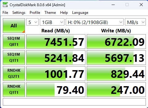 SST ECM40 CrystalDiskMark Teamgroup MP44 2TB