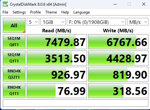 SST ECM40 CrystalDiskMark XPG S70 Blade 2TB