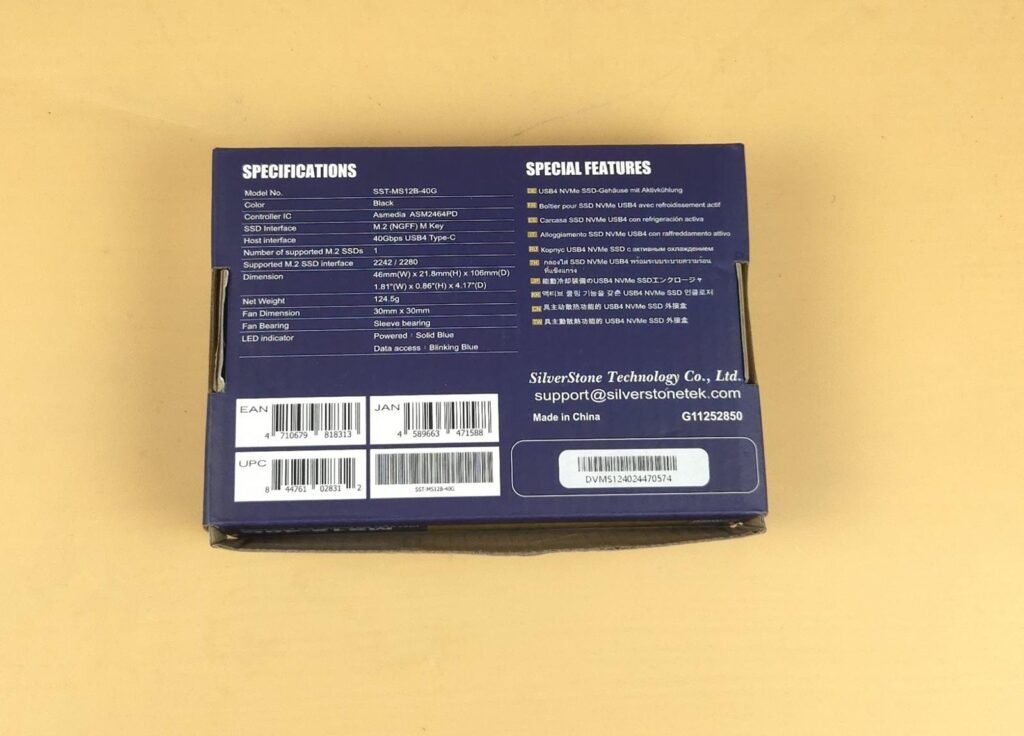 SilverStone MS12-40G USB4 Enclosure Review 3 SST ES12B 40G Packing Box 2