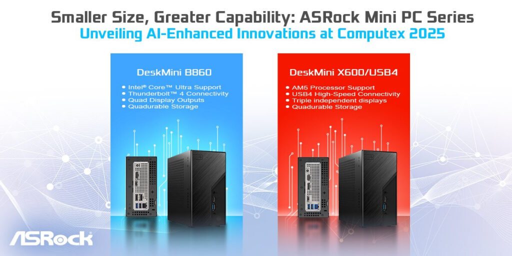 ASRock at Computex 2025: New gaming gear, AI tech, and powerful PCs on display 4 ASRock Mini PCs at Computex 2025