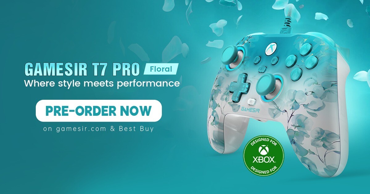 GameSir T7 Pro Floral controller brings bold style and pro features to Xbox and PC