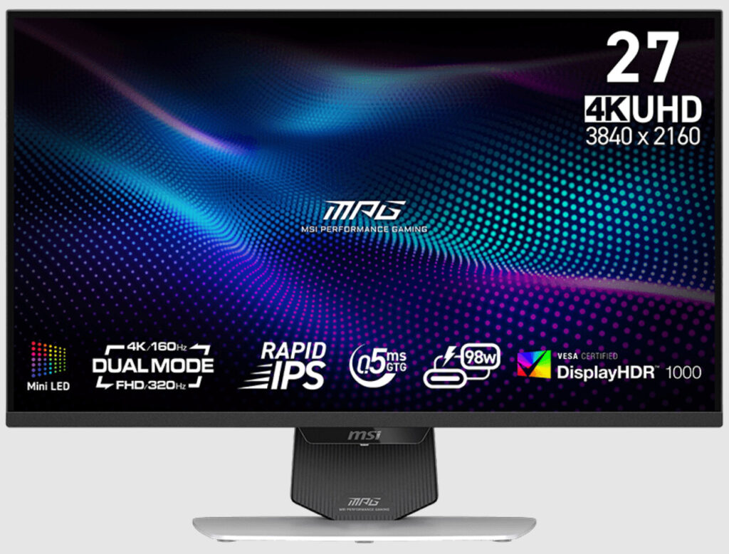 MSI unveils the ultimate MPG 274URDFW E16M – a powerful gaming monitor with Mini-LED and AI features 1 MSI MPG 274URDFW E16M 2