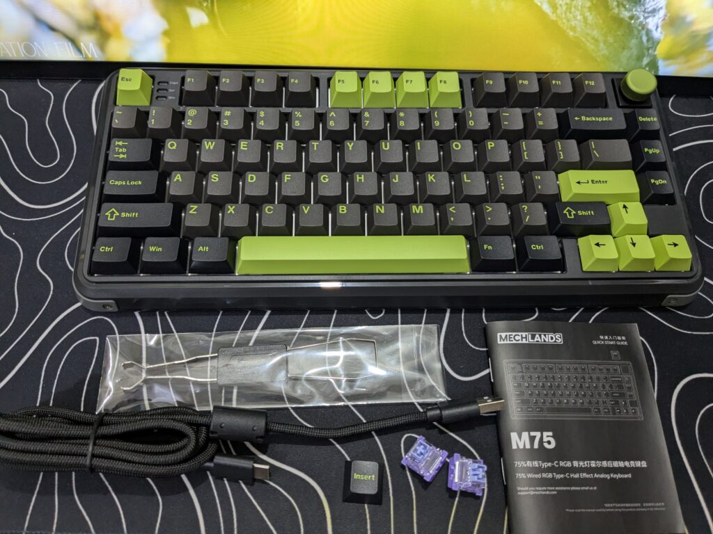MechLands M75 review – A bold entry into magnetic keyboards 4 MechLands M75 - unboxed with accesories