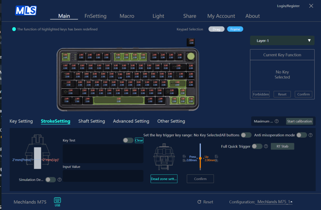 MechLands M75 review – A bold entry into magnetic keyboards 24 MechLands M75 Hall effect magnetic keyboard software
