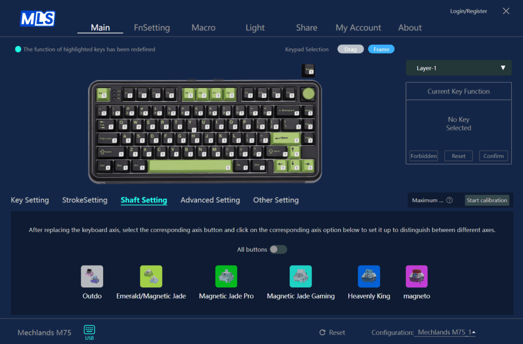 MechLands M75 review – A bold entry into magnetic keyboards 26 MechLands M75 Hall effect magnetic keyboard software
