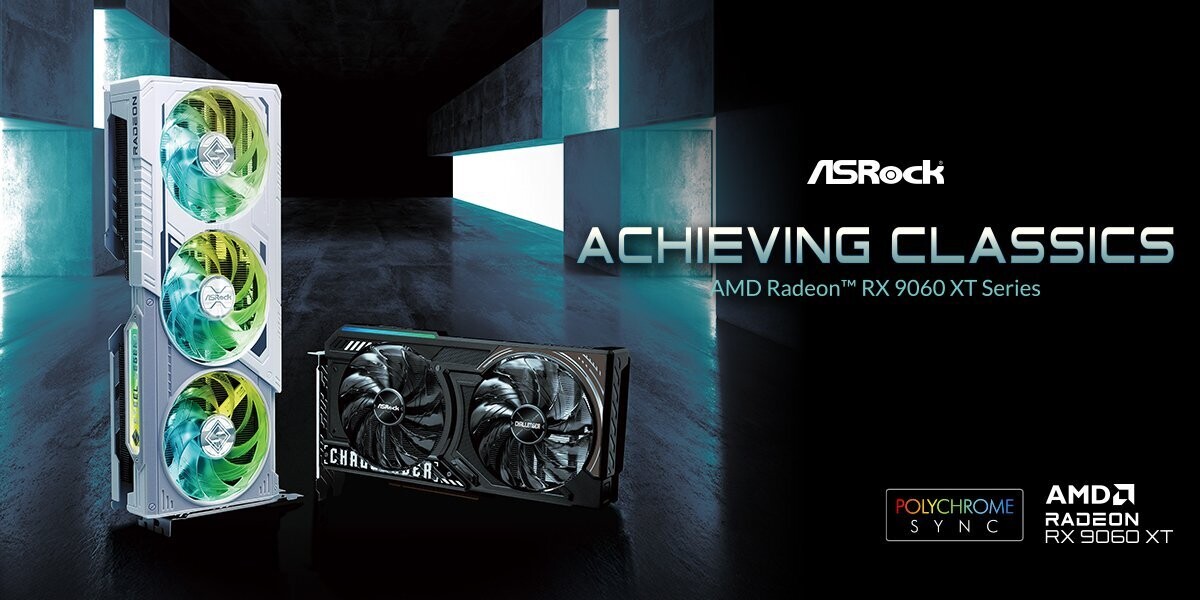 ASRock Supercharges PC Gaming with Exciting New RX 9060 XT Steel Legend & Challenge