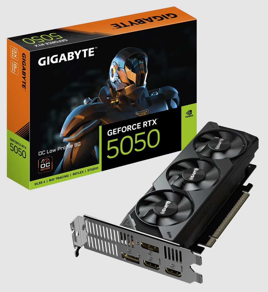 Gigabyte unveils impressive trio of RTX 5050 graphics cards, including a powerful low-profile model 3 Gigabyte Geforce RTX 5050 2