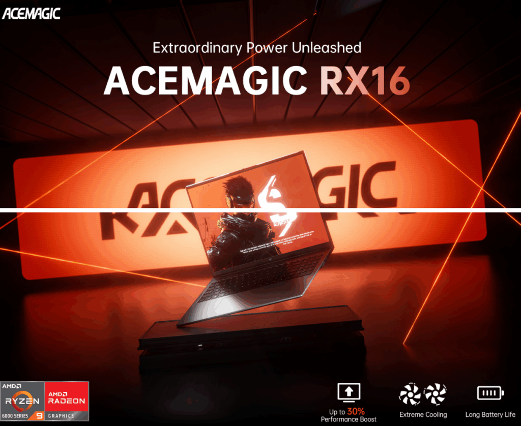 ACEMAGIC RX16 16" FHD Laptop AMD Ryzen 7 7735HS 16GB DDR5 + 512GB SSD WIFI 6 BT5 Deal - Ebay.co.uk 1 image