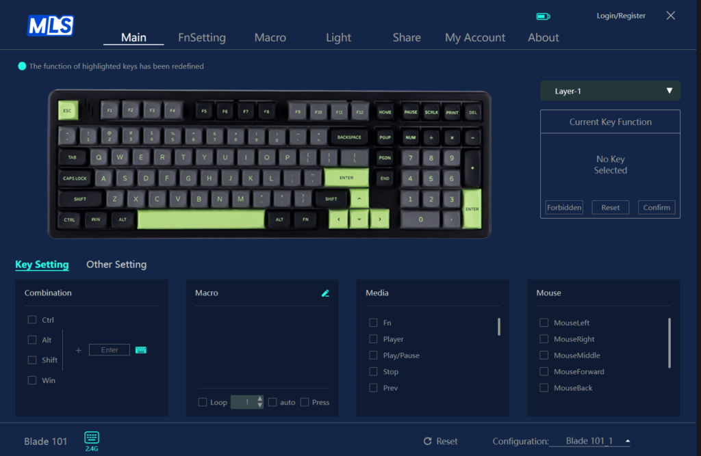 MechLands Blade101 review: bold design, smooth typing 19 MechLands Blade101 software 1