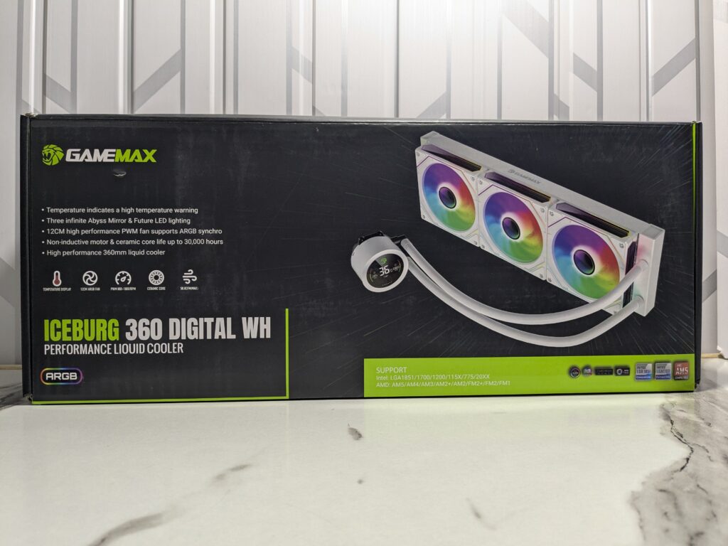 GameMax IceBurg 360 Digital WH review – Brilliant design, powerful cooling 1 PXL 20250520 105445626