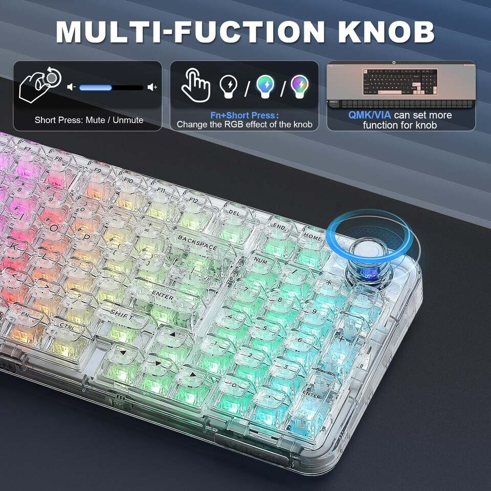 YUNZII X98 keyboard offers clear style and powerful features 4 YUNZII X98 keyboard 3