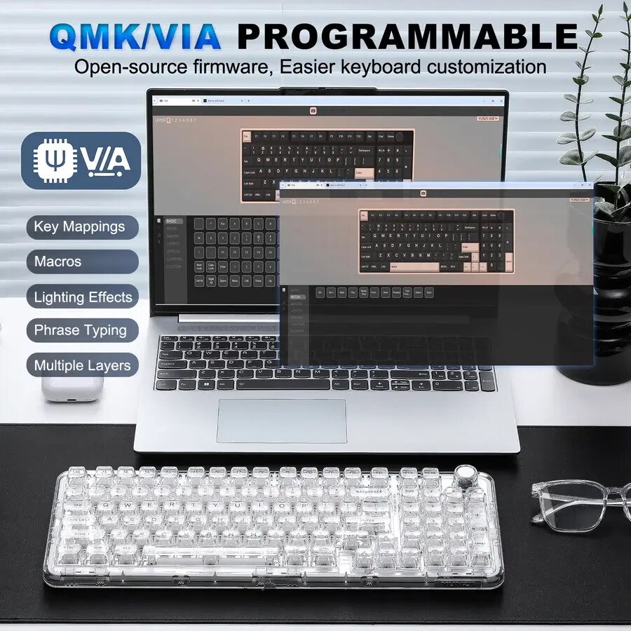 YUNZII X98 keyboard offers clear style and powerful features 3 YUNZII X98 keyboard 4
