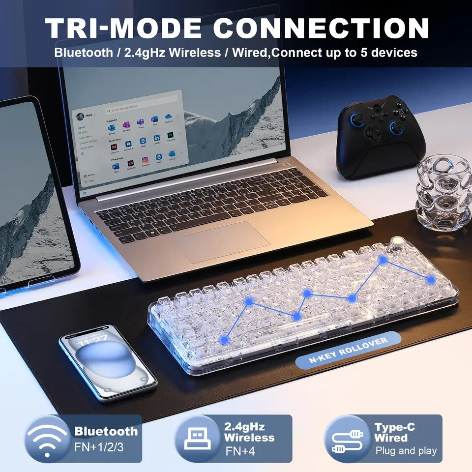 YUNZII X98 keyboard offers clear style and powerful features 5 YUNZII X98 keyboard 6