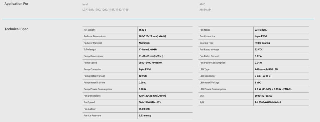 DeepCool LE360 V2 White: King of Budget Coolers 1 Specs 1