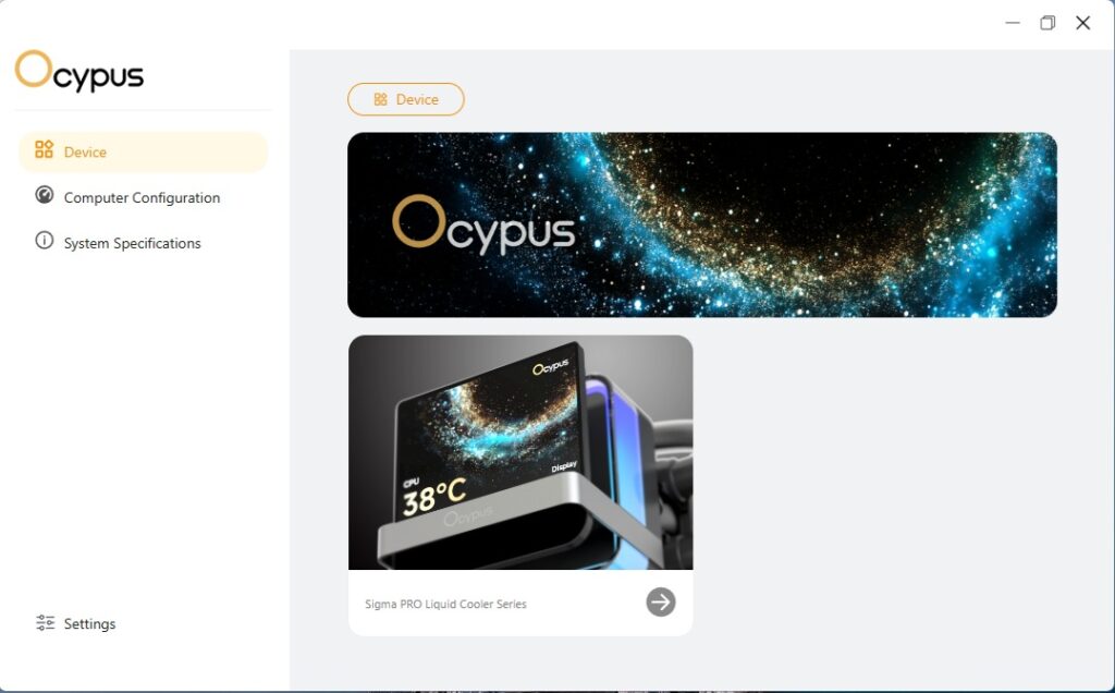 Ocypus Sigma L36 Pro BK Software 1