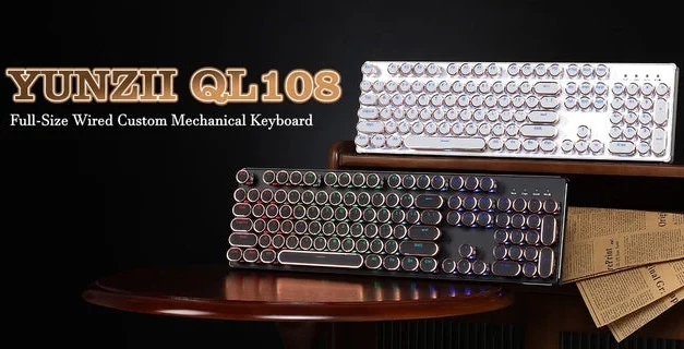 Yunzii QL108 retro keyboard shines with stunning design